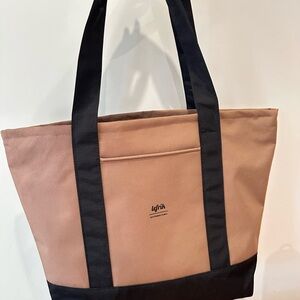 Tan and Black Eco-Friendly Tote Bag